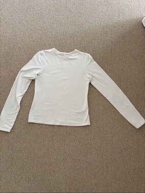 GAP Women's Long Sleeve Crewneck Top - White